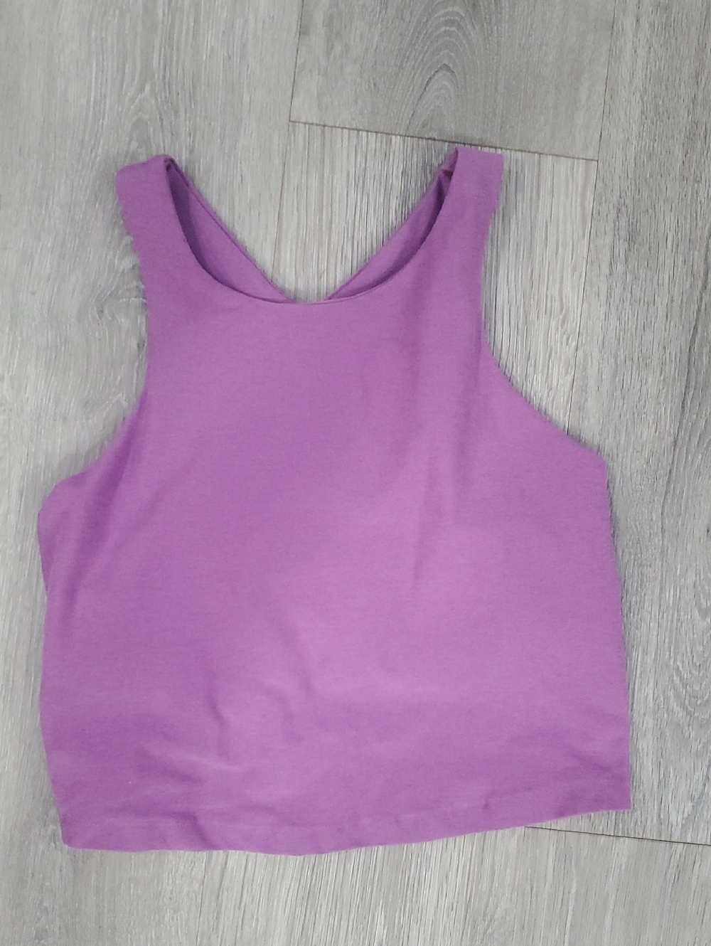 Beyond Yoga Focus Cropped Spacedye Purple High-Neck Crop Tank S - Picture 2 of 7